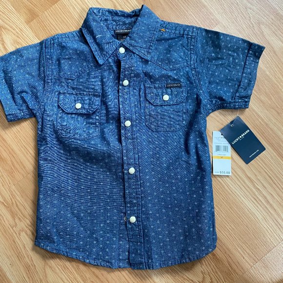 LUCKY BRAND NWT - Blue Jean Shirt - Picture 1 of 3